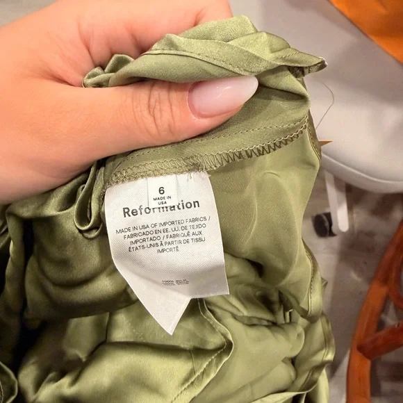 NWT Reformation Bryn Silk Dress - Picture 8 of 9